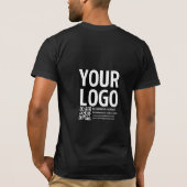T-shirt Votre logo avec QR code et texte modifiables (Dos)