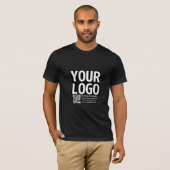 T-shirt Votre logo avec QR code et texte modifiables (Devant entier)