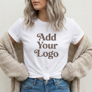 T-shirt Votre logo d'image Blanc Vierge Précédent
