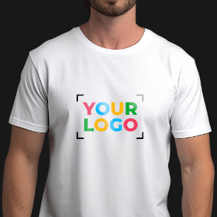 T-shirt Votre logo ici Simple Promotion d'entreprise Blanc