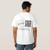 T-shirt Votre logo professionnel Qr Code personnalisé (Dos entier)