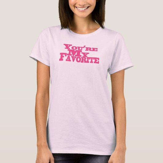 T-shirt Votre mon rose de favori (Devant)