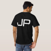 T-shirt Votre Monogramme Initial Mens Moderne Double Côté (Dos entier)