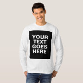 T-shirt Votre Nom De Texte Mens Modern Long Sleeve Modèle (Devant entier)
