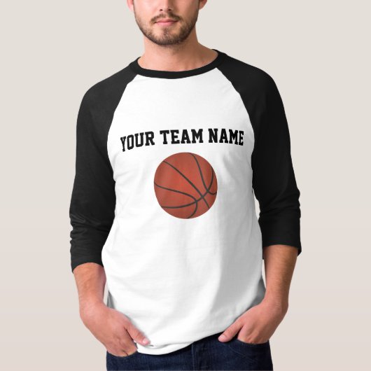 T-SHIRT VOTRE NOM D'ÉQUIPE DE BASKET (Devant)