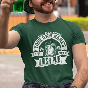 T-shirt Votre nom Irish Pub   Fête de la Sainte-Pat person