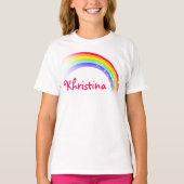 T-shirt "Votre nom" rainbow kids top (Devant)