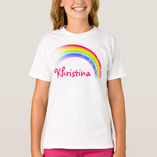 T-shirt "Votre nom" rainbow kids top