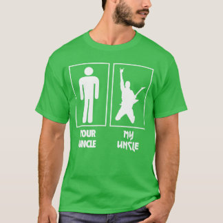 T-shirt Votre oncle Mon oncle guitariste rockeur Rock N Ro
