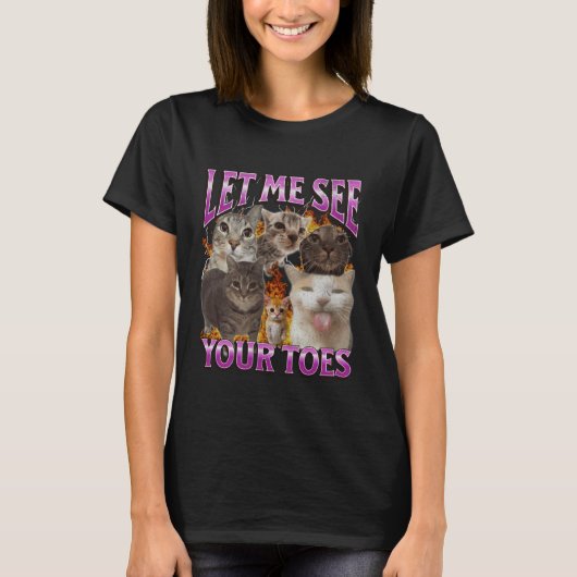 T-shirt Votre orteils drôle chat mème contrefaçon graphiqu (Devant)