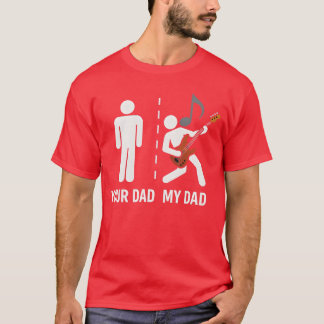 T-shirt Votre papa mon papa père drôle musique joueur de g