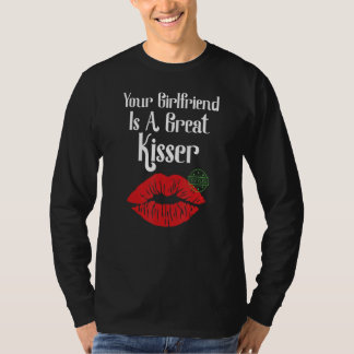 T-shirt Votre petite amie est une grande embrasseuse Citat