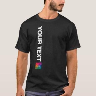 T-shirt Votre Photo Ou Logo Ici Ajouter Texte Mens Moderne