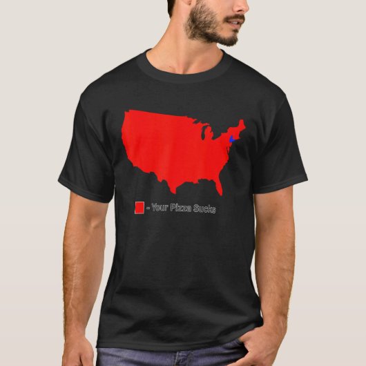 T-shirt Votre Pizza Succède America Map (Devant)