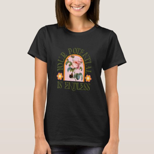T-shirt Votre potentiel est une source d'inspiration rétro (Devant)