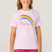 T-shirt Votre propre nom rainbow rose top (Devant)