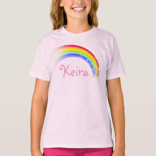 T-shirt Votre propre nom rainbow rose top