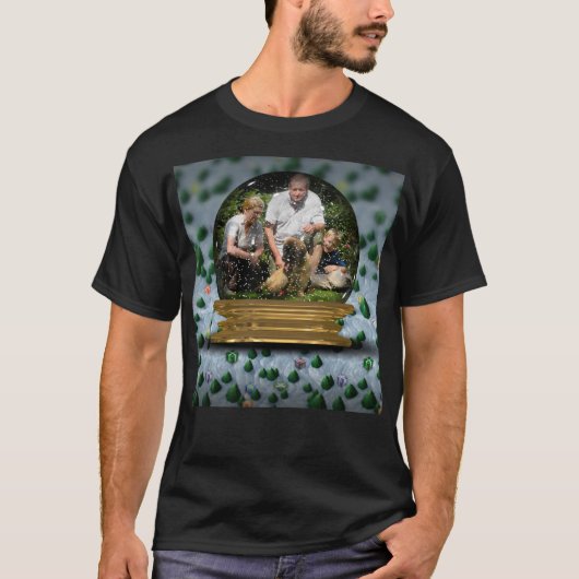 T-shirt Votre propre photo dans une vue de Snowglobe ! - (Devant)