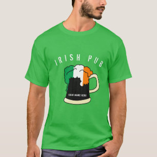 T-shirt Votre pub irlandais personnalisé St Patricks Day