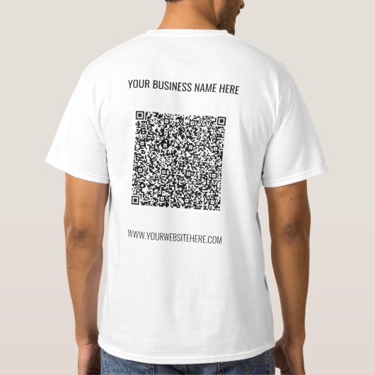 T-shirt Votre QR Code Scan Info Custom Text Company T-shir (Dos)