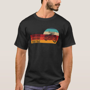 T-shirt Votre Roue Votre Vibe Votre Temps Chopper Vélo Vin