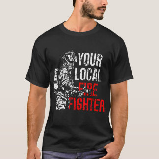 T-shirt Votre service local d'incendie de pompiers