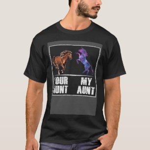 T-shirt Votre tante Cheval Ma tante Unicorn Neice Nephew