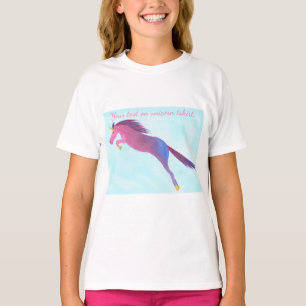 T-shirt Votre Texte Couleur Unicorne Rose Purple Bleu Tshi