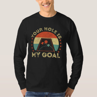 T-shirt Votre trou est mon objectif Cornhole Papa Cornhole