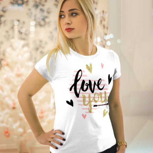 T-shirt Vous aimez | Heureuse Sainte-Valentin Modern Cute