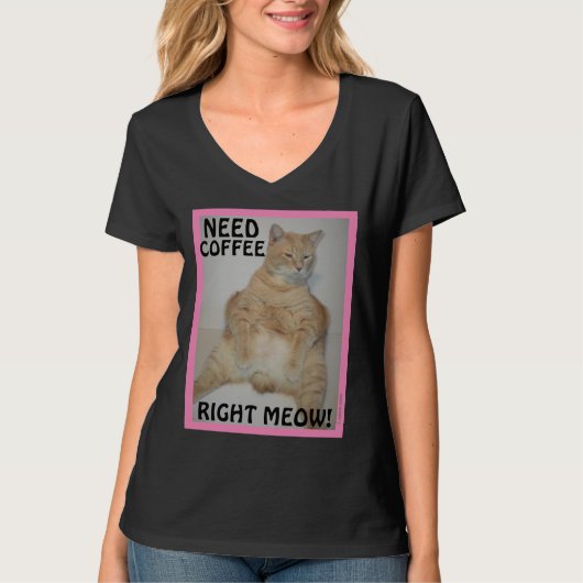 T-shirt Vous Avez Besoin De Café Juste Miow ! Chat Manx Sl (Devant)