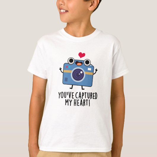 T-shirt Vous avez capturé Mon Coeur Drôle Caméra Pun (Devant)