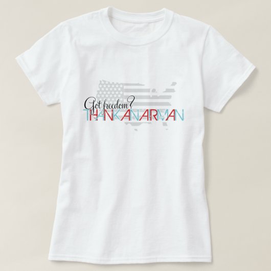 T-shirt Vous avez la liberté ? Merci à Airman (Design devant)