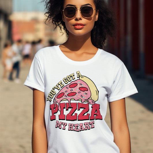 T-shirt Vous avez une pizza My Heart Retro