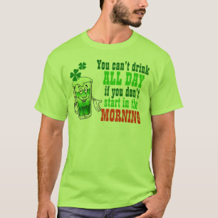 T-shirt Vous boisson biseautée toute la journée, Irlandais