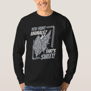 T-shirt Vous chassez des animaux c'est doux Coll pointe de
