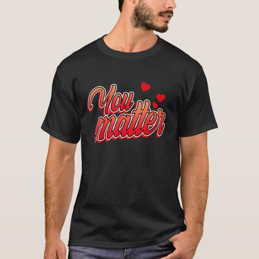 T-shirt Vous Comptez Coeur Orange Unité Douceur Anti Bully (Devant)