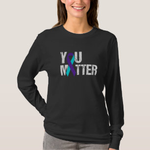 T-shirt Vous Comptez Prévention du Suicide Ruban de Sensib
