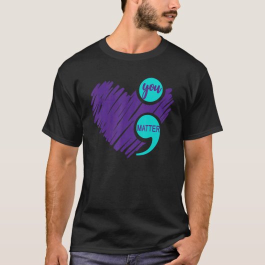 T-shirt Vous Comptez Prévention du Suicide Sensibilisation (Devant)