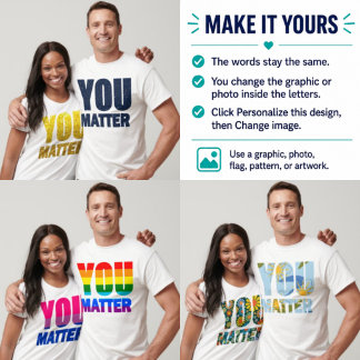 T-shirt Vous comptez Remplissage d'image personnalisée 