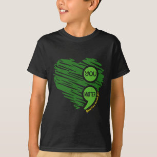 T-shirt Vous Comptez Semicolon Coeur Rétro Santé Mentale A