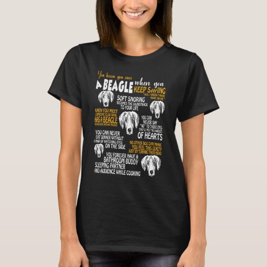 T-shirt Vous Connaissez Un Beagle Quand T (Devant)