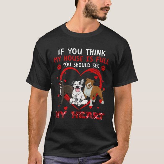 T-shirt Vous Devriez Voir Mon Coeur Staffordshire Bull Ter (Devant)