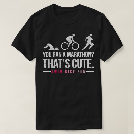 T-shirt Vous Dirigez Un Marathon Qui Fait Un Triathlon Sym (Design devant)