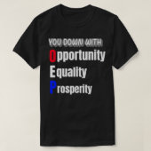 T-shirt Vous êtes à bas avec OEP Red (Design devant)