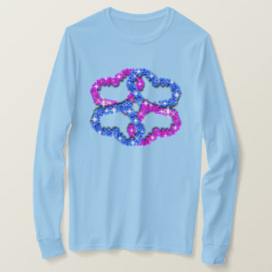 T-shirt Vous êtes adoré Mesdames Coeurs Long Sleeve T-Shir