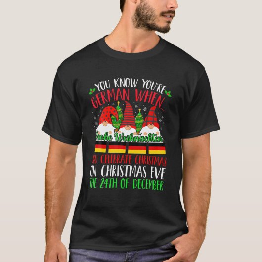 T-shirt Vous êtes Allemand Célébrez Noël Gnomes Fier Swe (Devant)