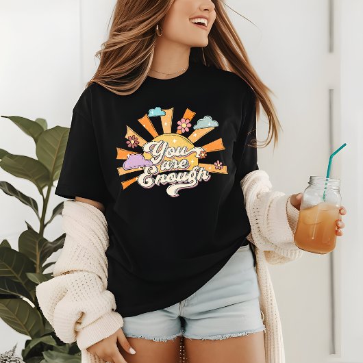 T-shirt Vous Êtes Assez De Typographie Rétro Santé Mentale