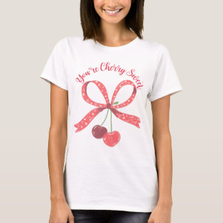 T-shirt Vous êtes Cherry Sweet Cute Cherry Bow Pun