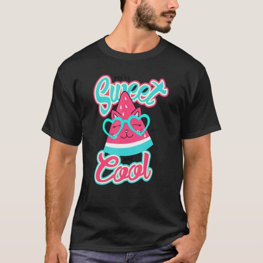 T-shirt Vous êtes doux et frais chat pastèque pour pastèqu (Devant)